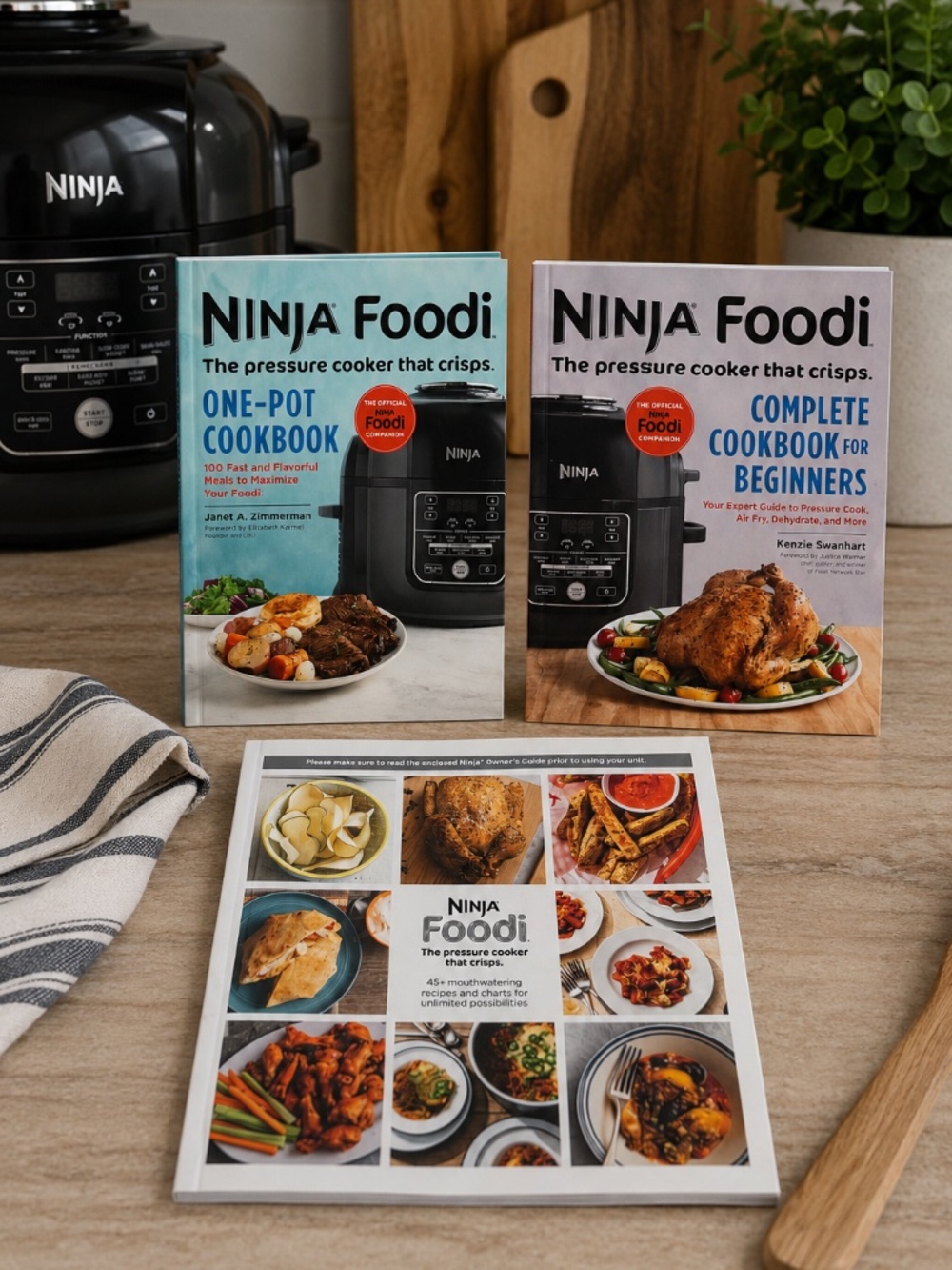 Ninja Foodi Cookbook Lot 3 Books One Pot Cookbook Beginners Guide Recipe Book